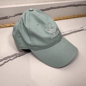 Adidas Baseball Cap Adjustable One Size Teal Sport Casual Strap-Back Relaxed